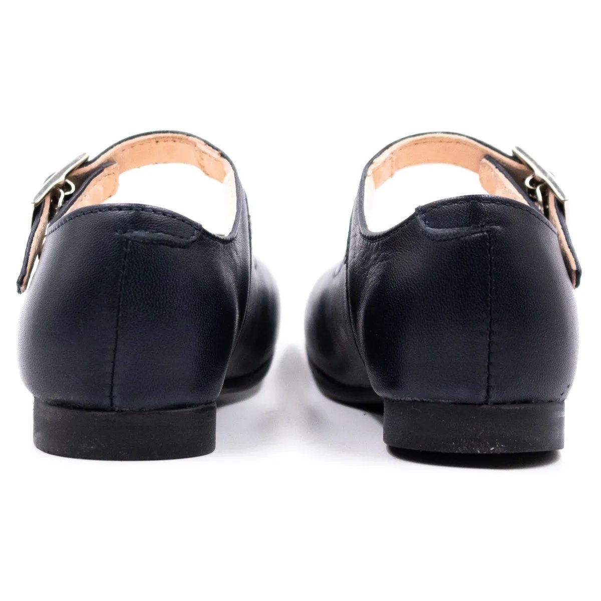 Babies bébé en cuir à boucle MINI AGATHE bleu marine, BONI&SIDONIE