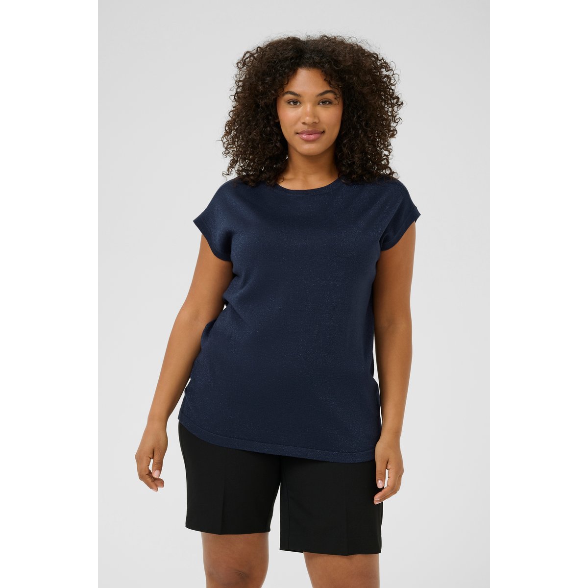 Knitted pullover bleu midnight marine, KAFFE CURVE