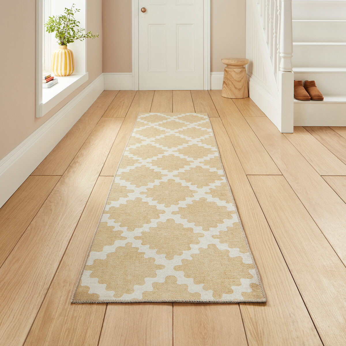 Swithland Washable Runner Rug wheat, SCION