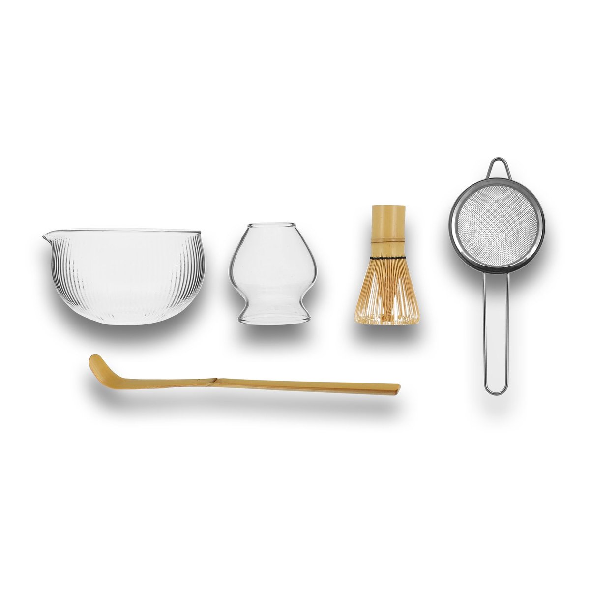 Coffret à matcha 6 pièces naturel-transparent, OGO LIVING