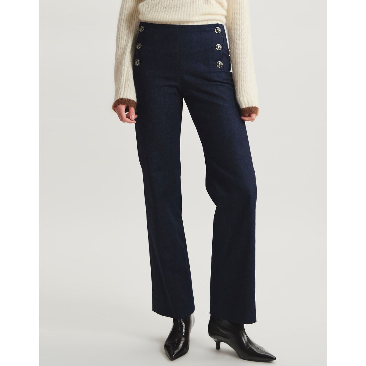 Pantalon Gabriel en coton bleu, INES DE LA FRESSANGE PARIS