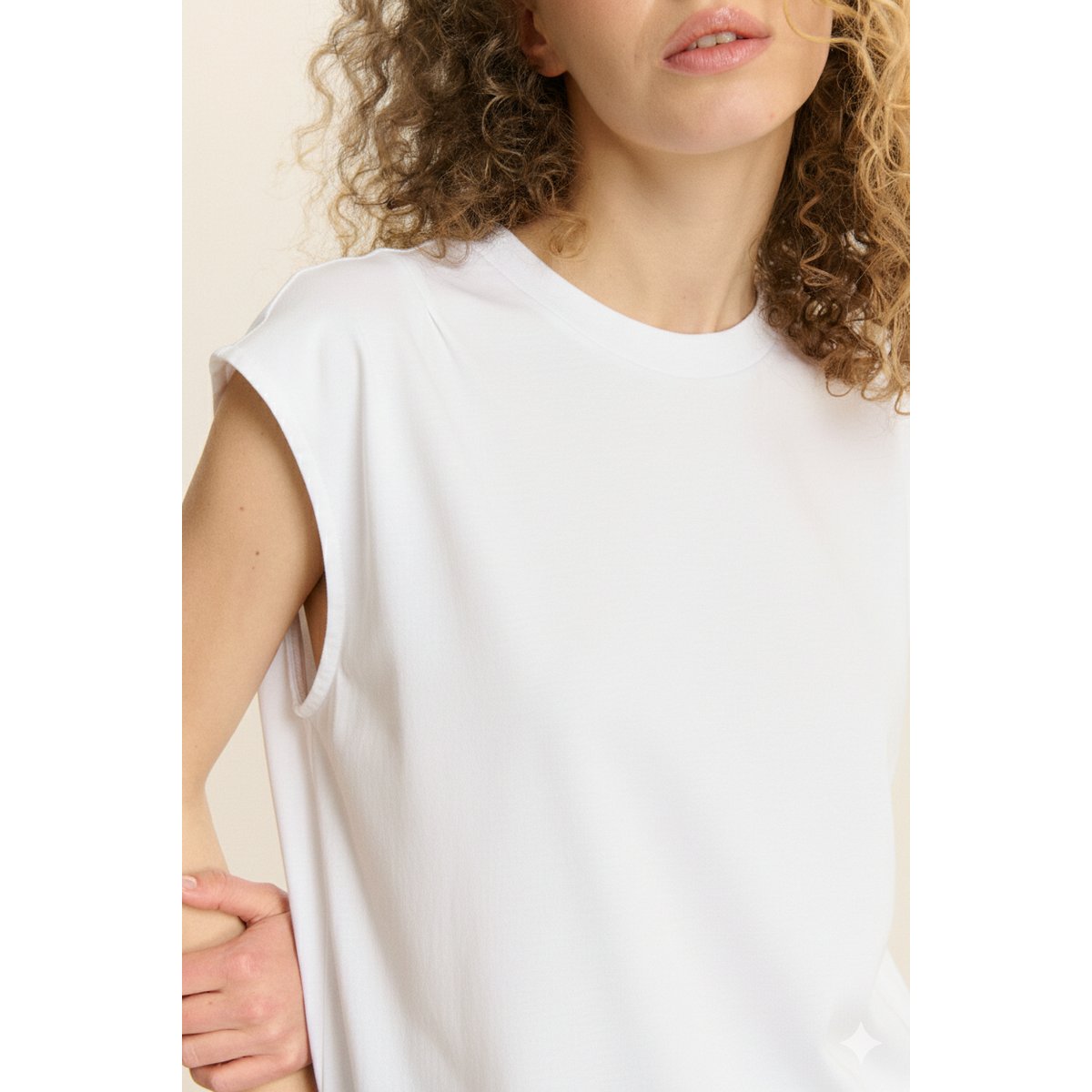 T-shirt sans manches VIVI blanc, GARANCE PARIS 