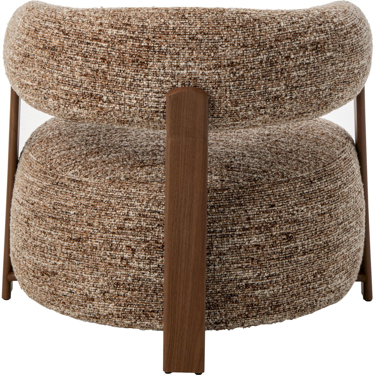 Fauteuil enveloppant en tissu marron, RECOLLECTION