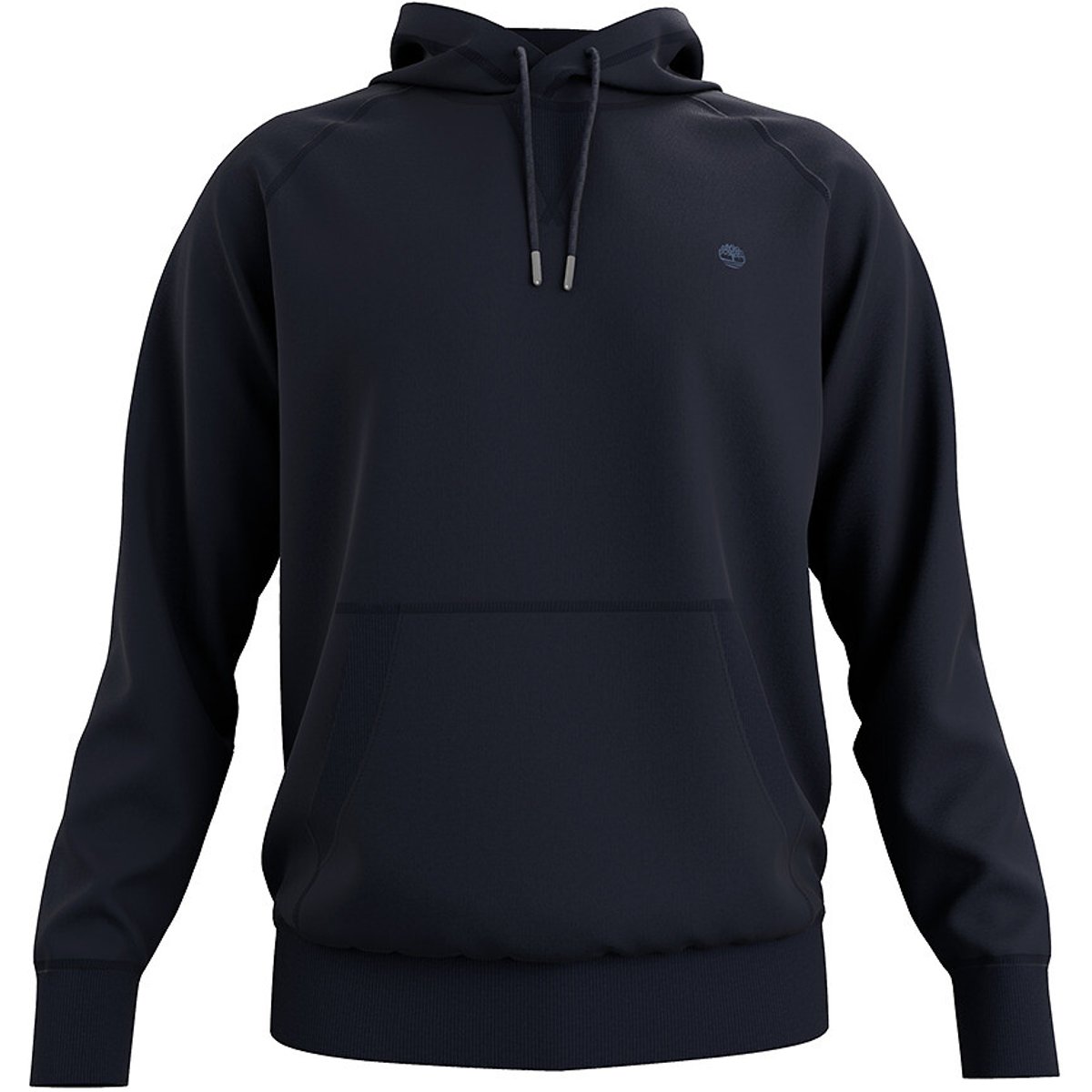 Sweat à capuche avec logo brodé ton sur ton bleu marine, TIMBERLAND