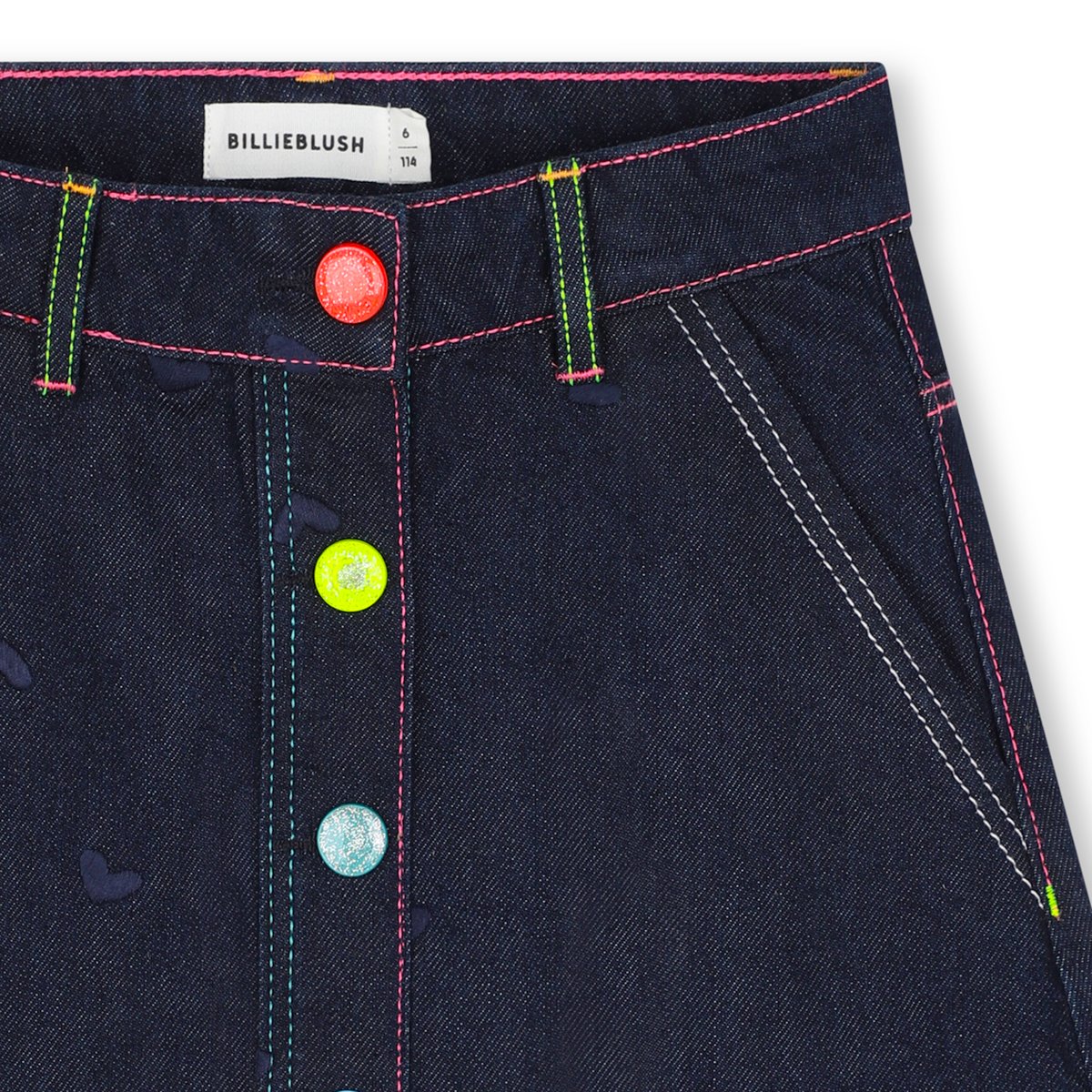 Jupe en denim denim brut, BILLIEBLUSH