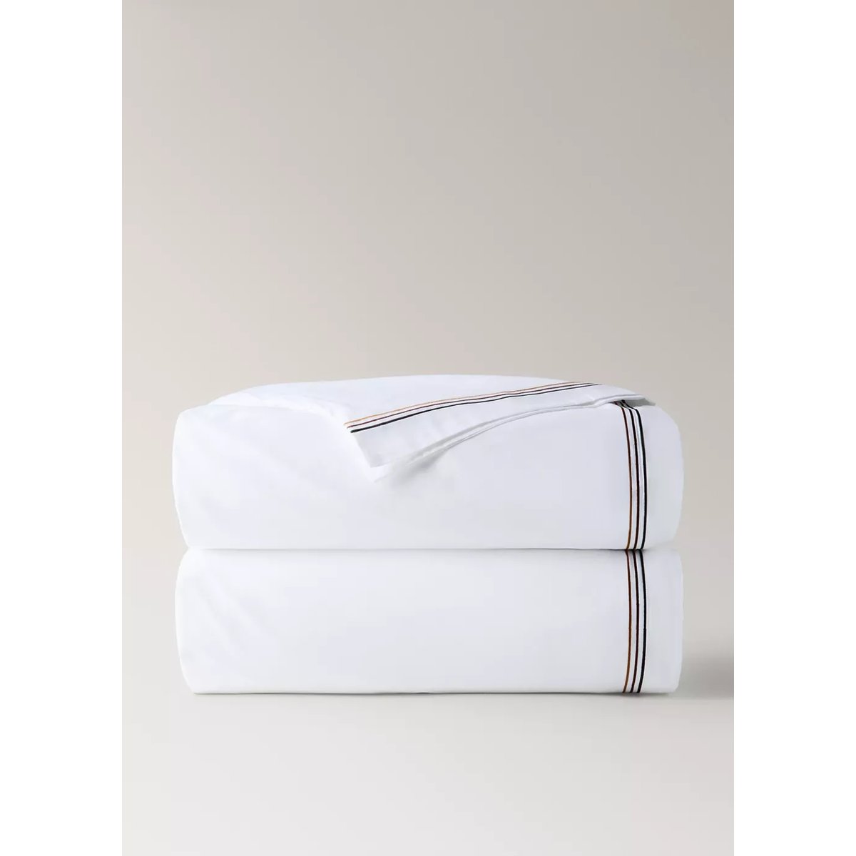 Housse de couette 100 % coton brodé Lit 180/200 cm écru, MANGO HOME