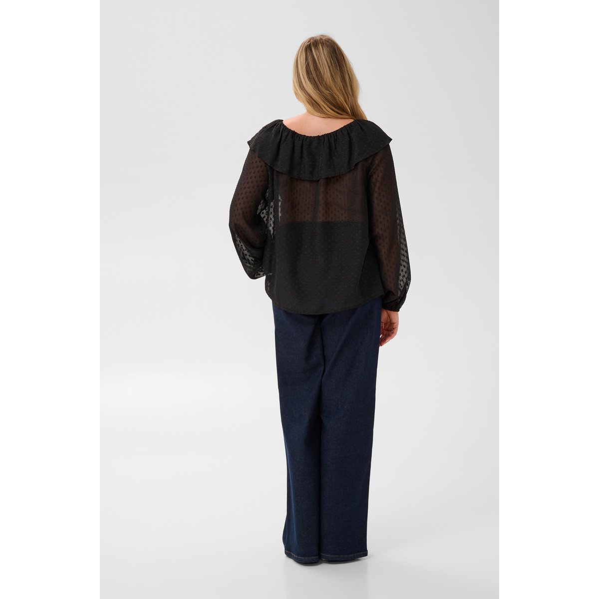 Blouse à manches longues noir black, KAFFE CURVE