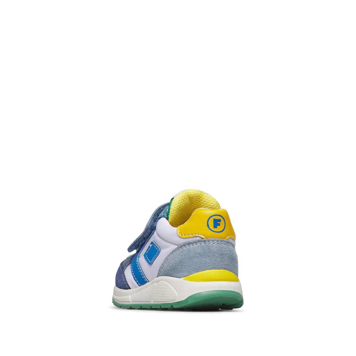 Sneakers en cuir et tissu NORALIS VL. bleu-blanc, FALCOTTO