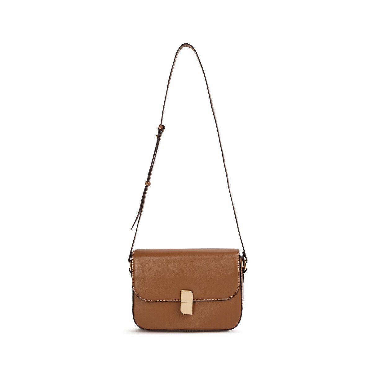 Sac à bandoulière en cuir ALICE M noisette, NAT & NIN