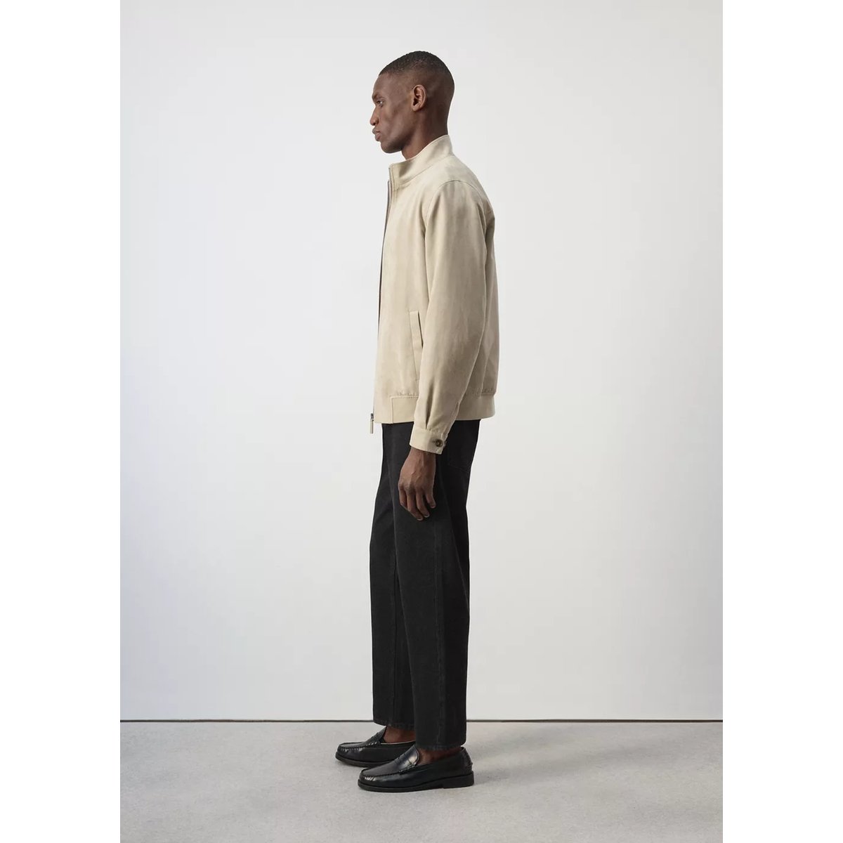 Jean Sammy court coupe carotte black denim, MANGO MAN