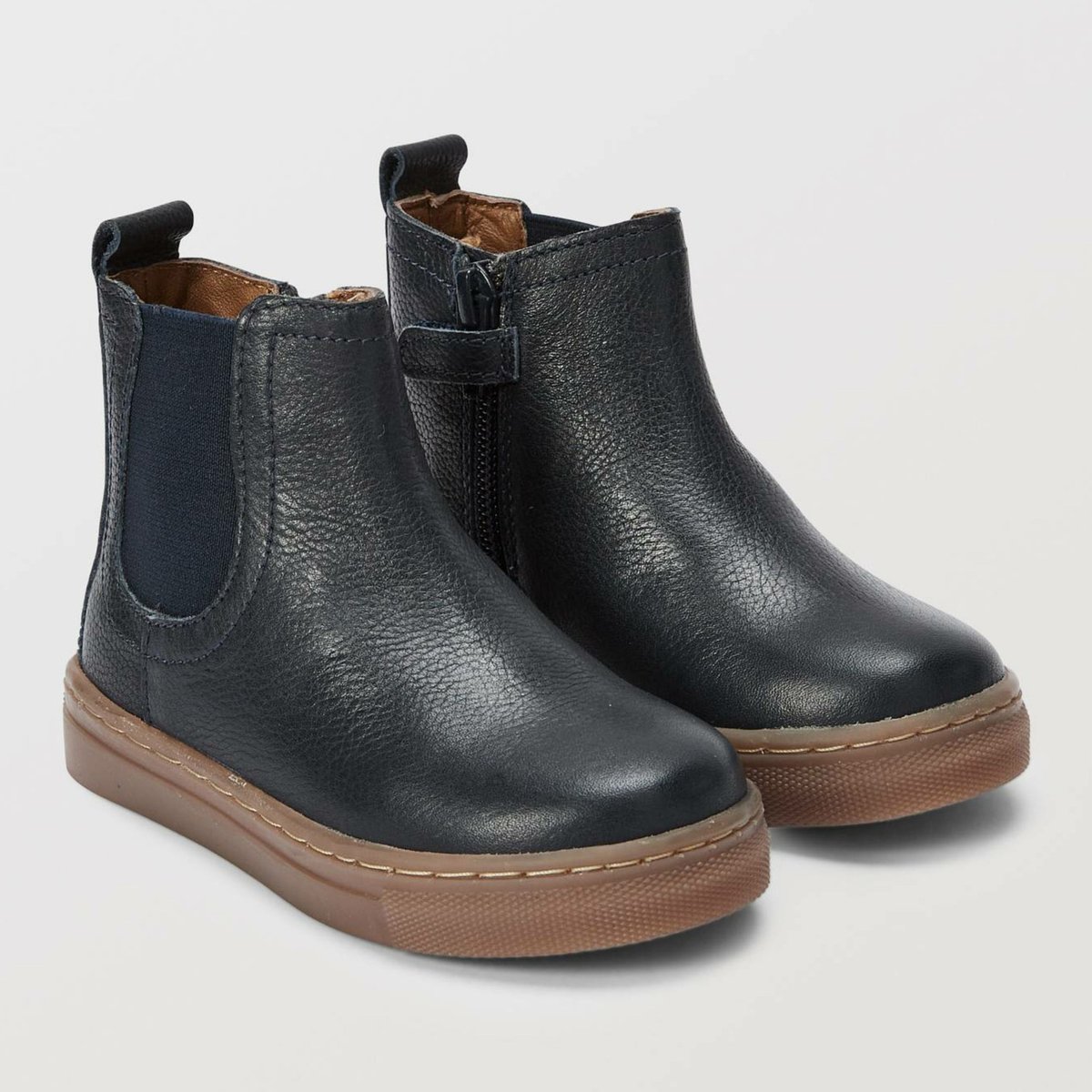 Bottines chelsea en cuir responsable marine, BOUT'CHOU