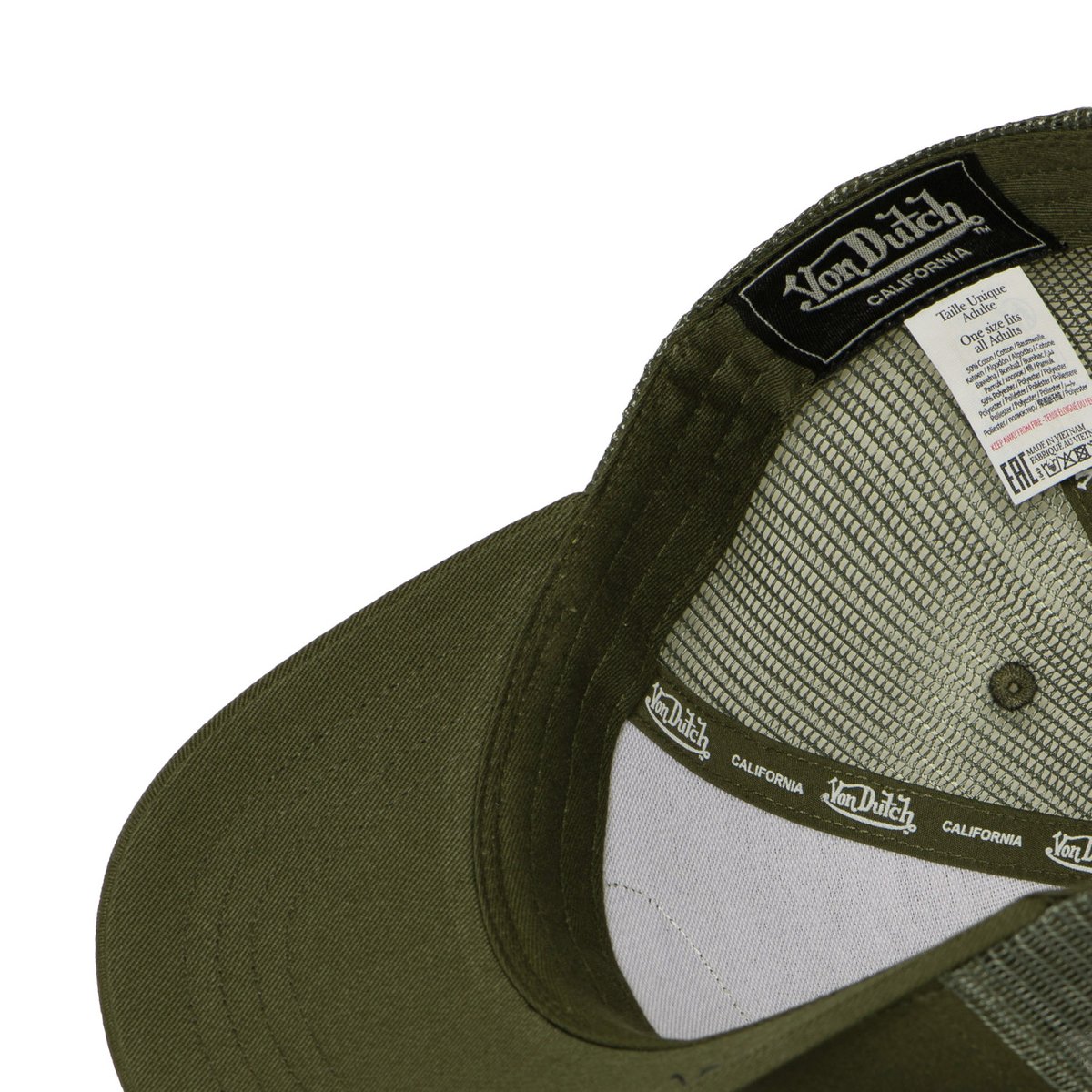 Casquette trucker LOFb vert sapin/beige, VON DUTCH