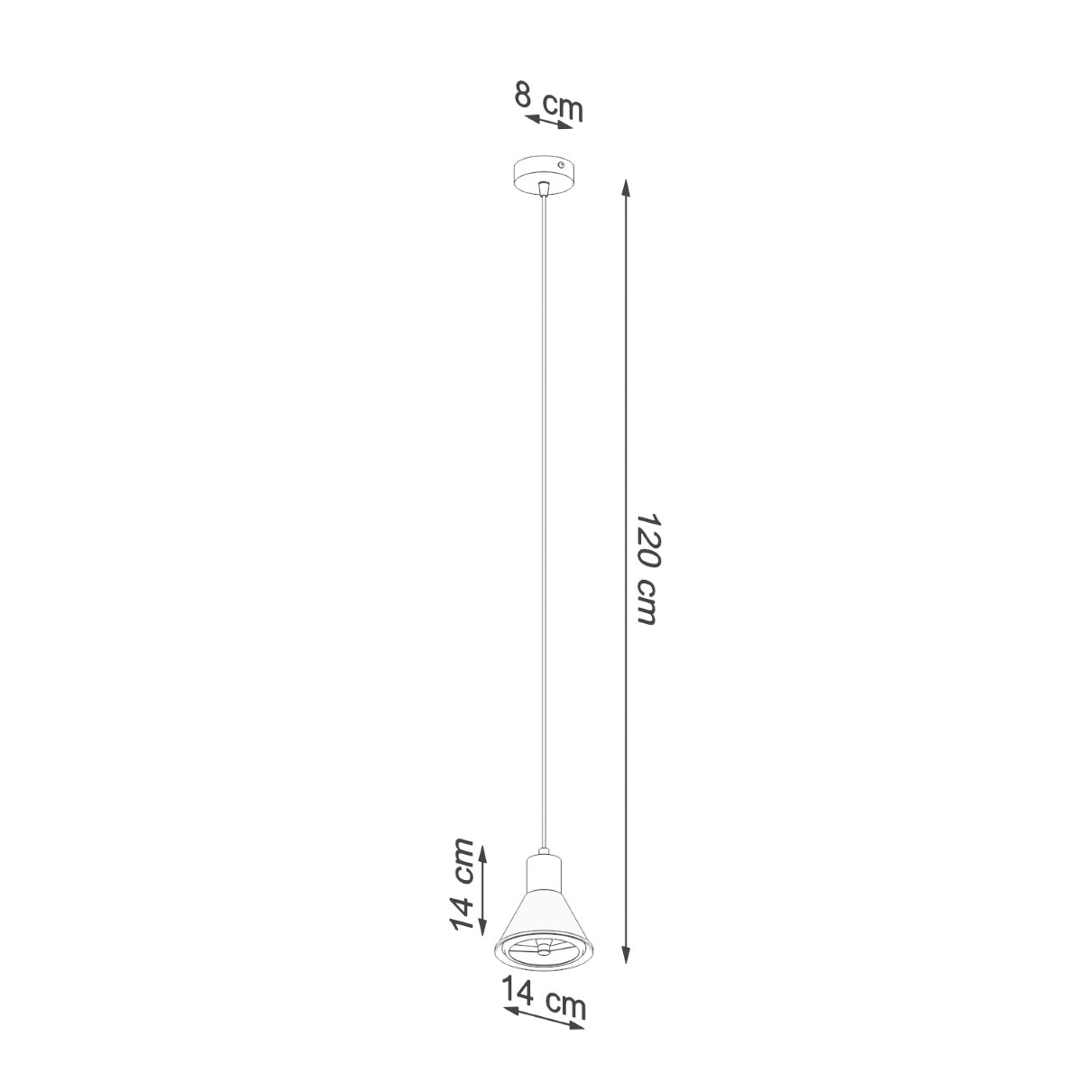 Suspension Acier Blanc ES111 1 Tazila blanc, EDEN
