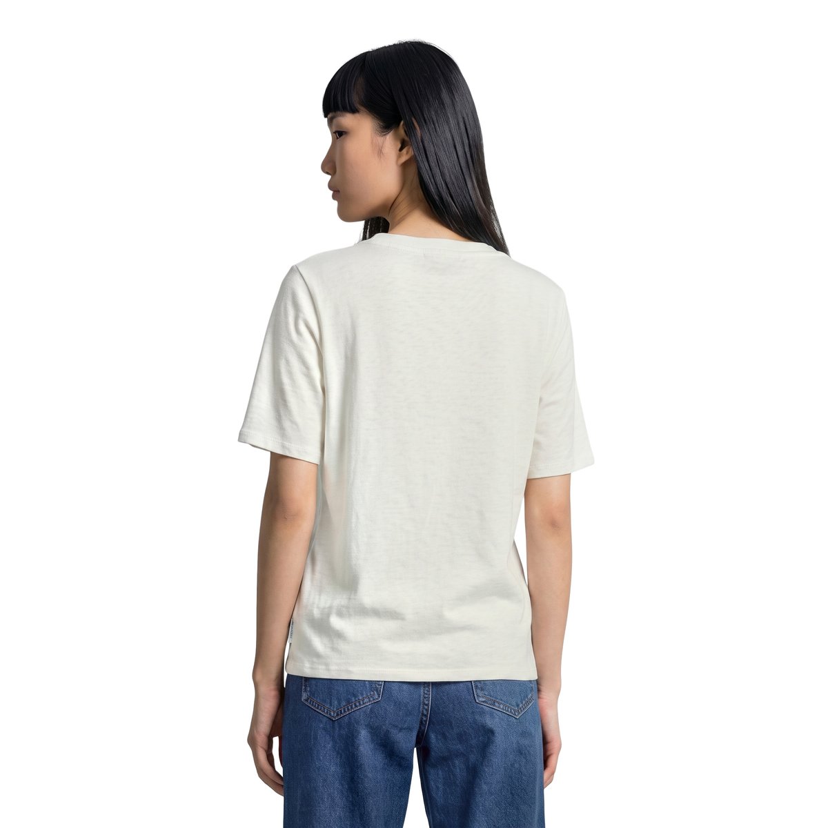 T-shirt en jersey slub loose en doux coton biologique blanc, MARC O’POLO DENIM