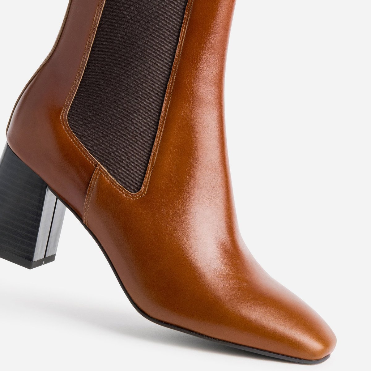 Boots À Talon en cuir NATALIA cognac, ERAM