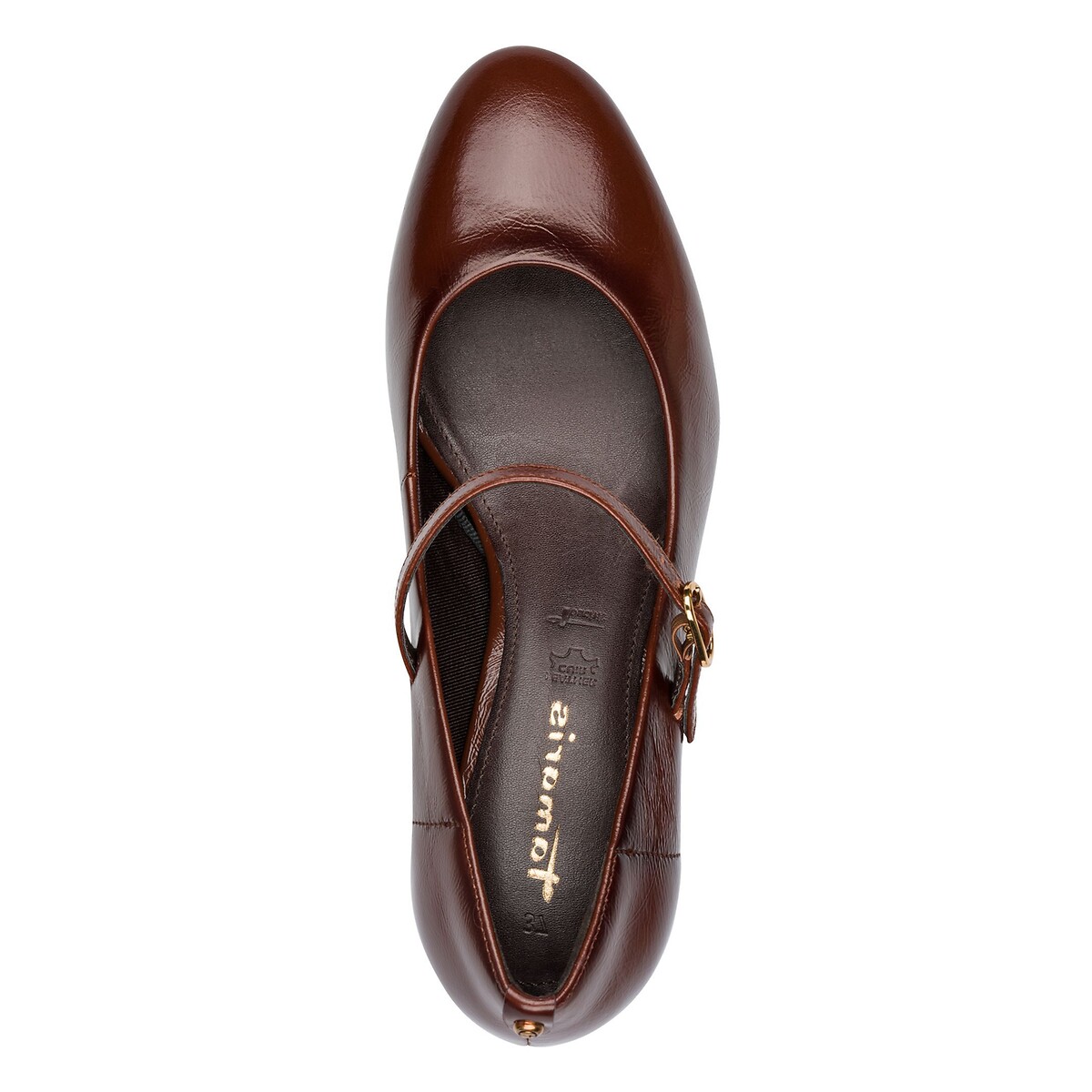 Baby-Ballerinas mit Absätzen, Leder cognac, TAMARIS