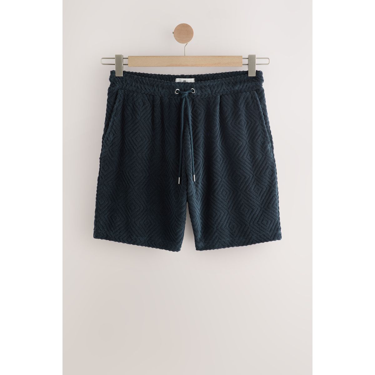 Short en tissu éponge à motif bleu marine, NEXT