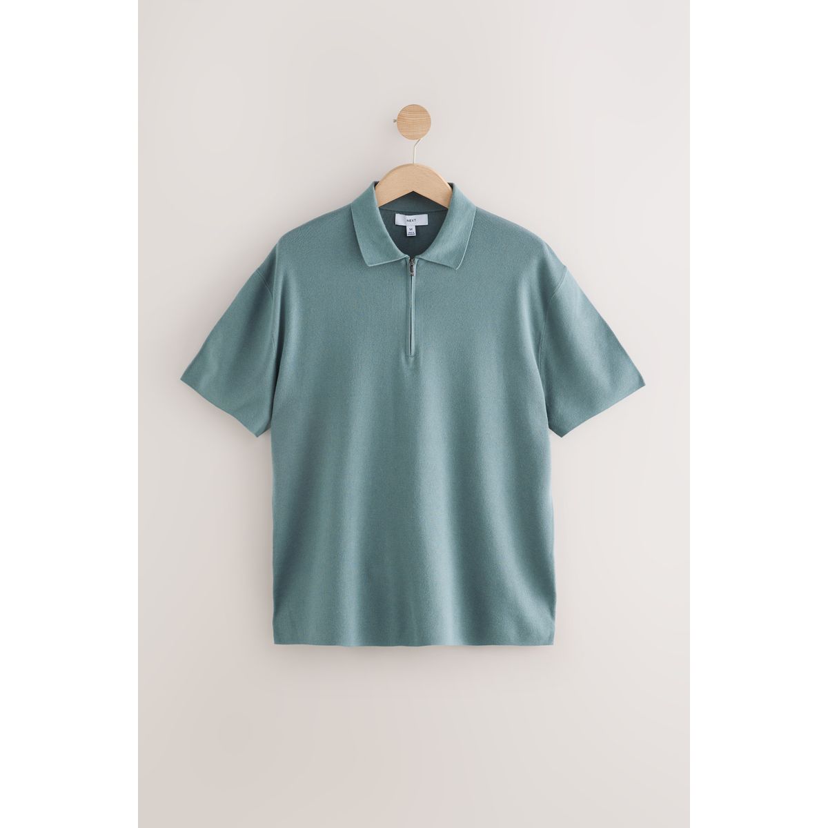 Polo décontracté en maille à manches courtes bleu, NEXT