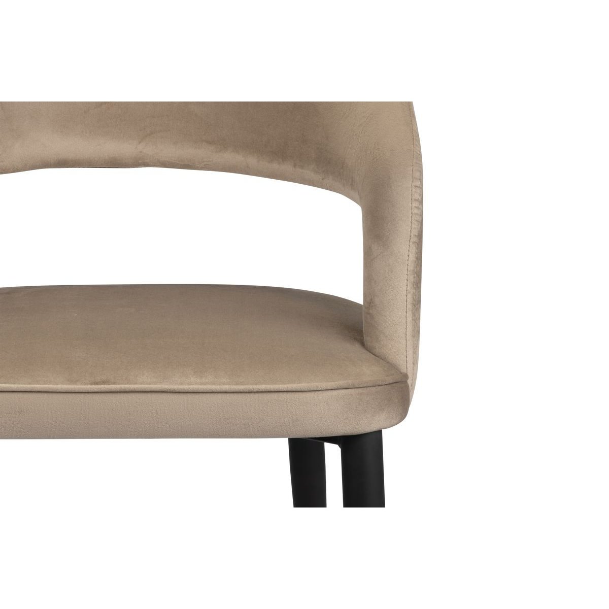 Lot de 2 chaises velours, LOUIS marron clair, BOBOCHIC