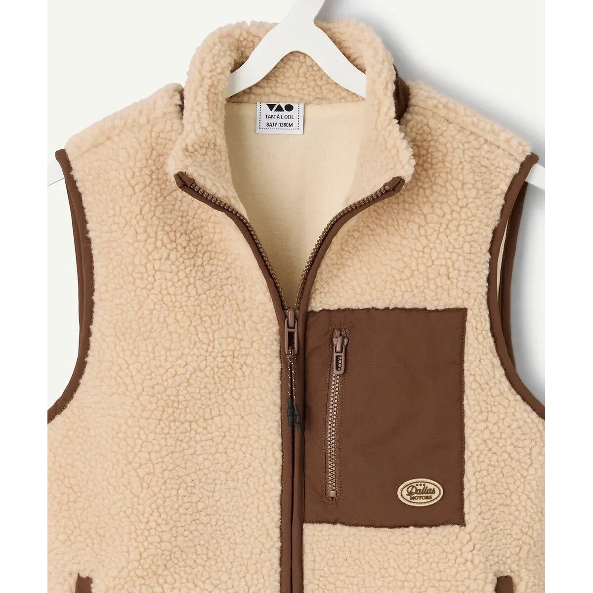 Veste sans manches en sherpa beige, TAPE A L'OEIL