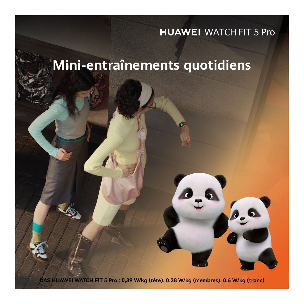 Montre connectée Pack Watch FIT 5 Pro orange+Freebuds SE4 orange, HUAWEI