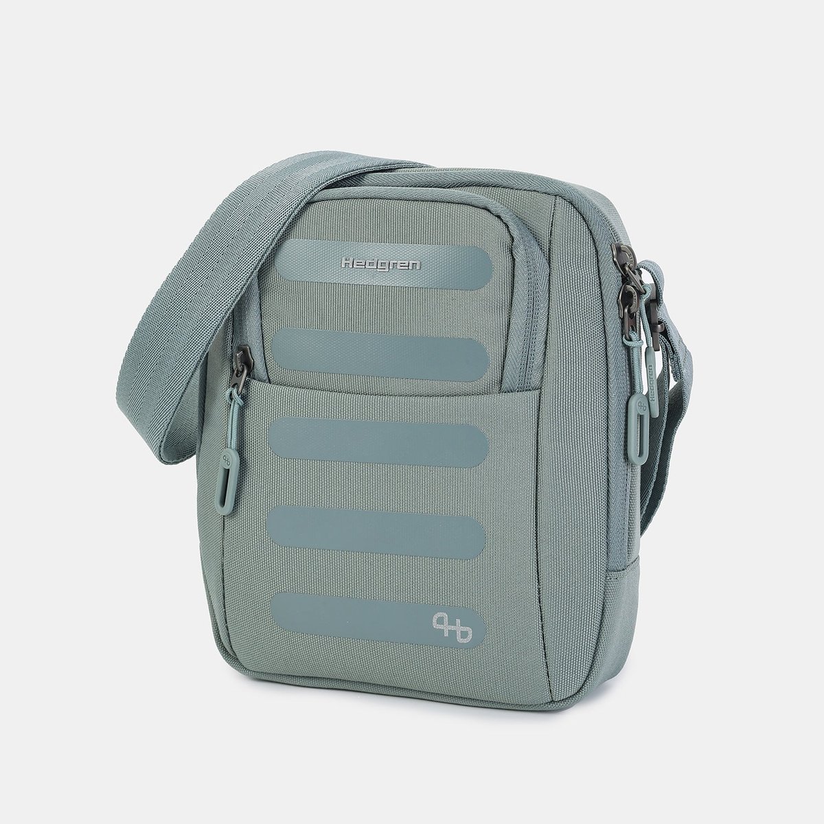 Sac bandoulière vertical compact sécurisé RFID grey-green, HEDGREN