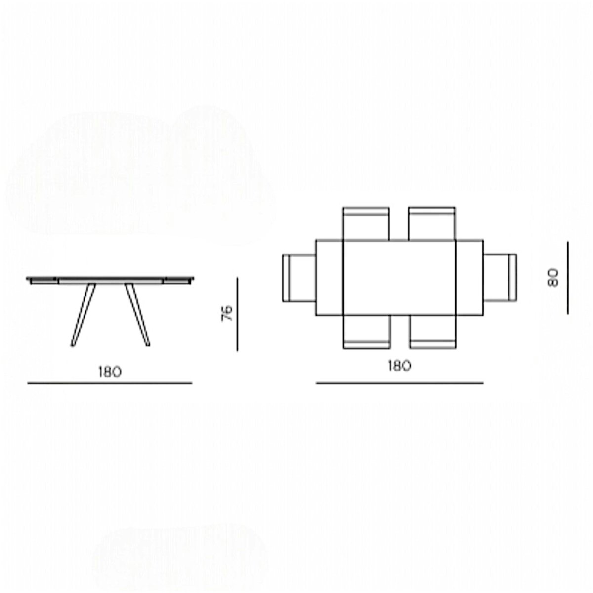 Table extensible en céramique 4/6 places LORA noir marbré, PIER IMPORT
