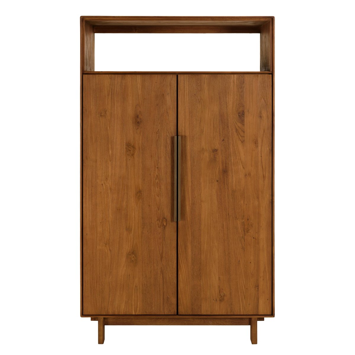 Buffet 2 portes 1 étagère ouverte 90x155cm en bois de teck recyclé SWING bois naturel, PIER IMPORT