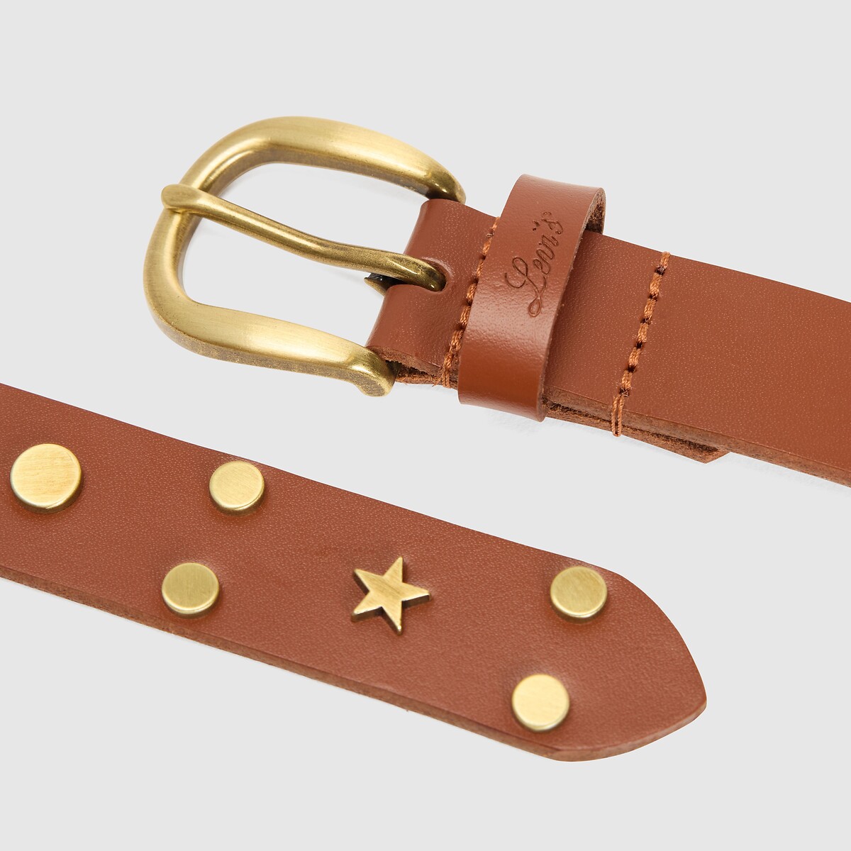 Cinto em pele CONSTELLATION camel, LEVI'S