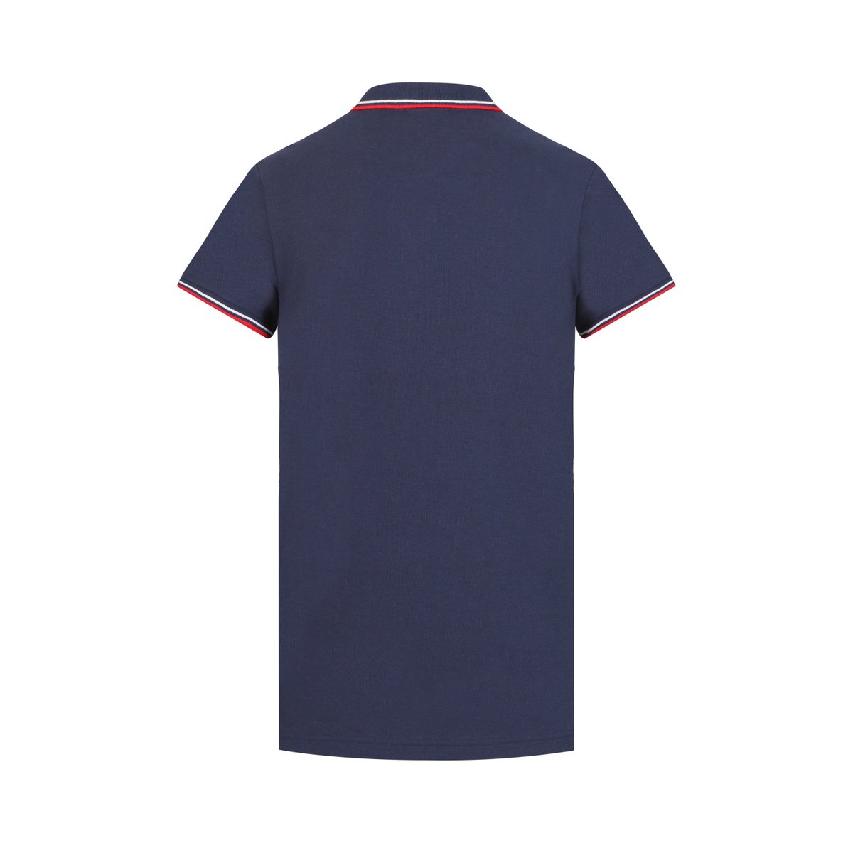 Polo piqué de coton bleu marine/rouge/blanc, UMBRO
