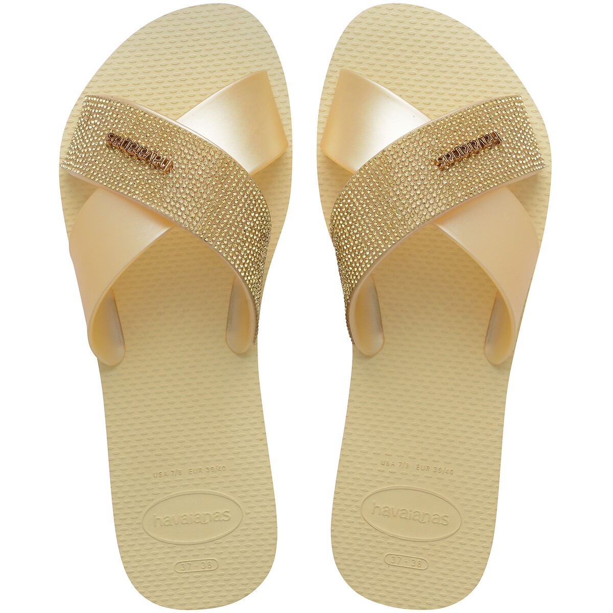 Muli incrociati AQUA GLOW oro bianco, HAVAIANAS