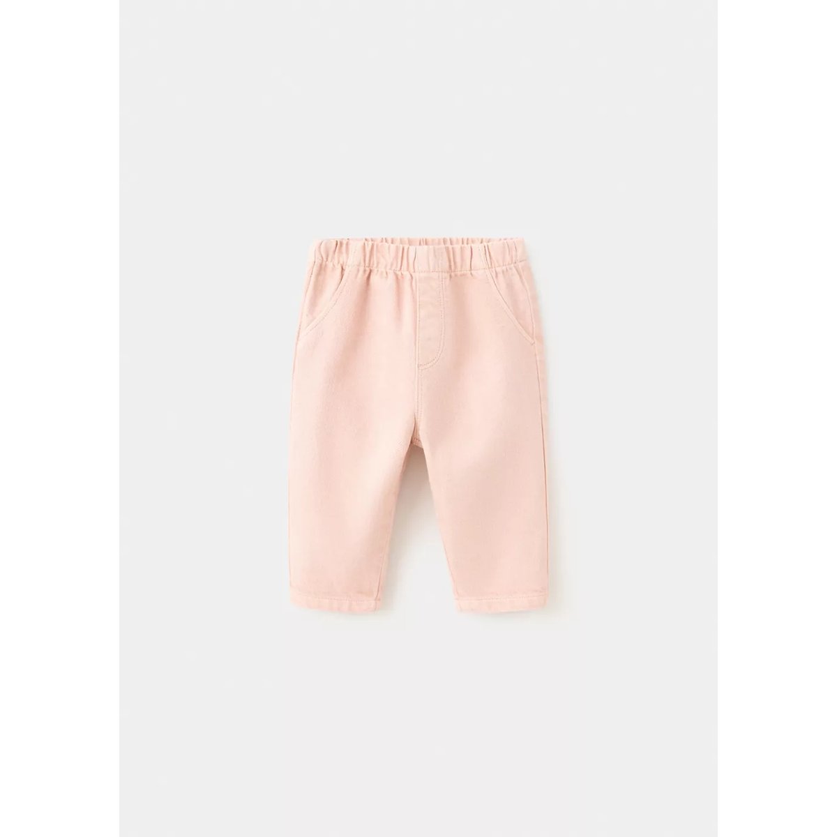 Pantalon droit 100 % coton rose, MANGO BABY