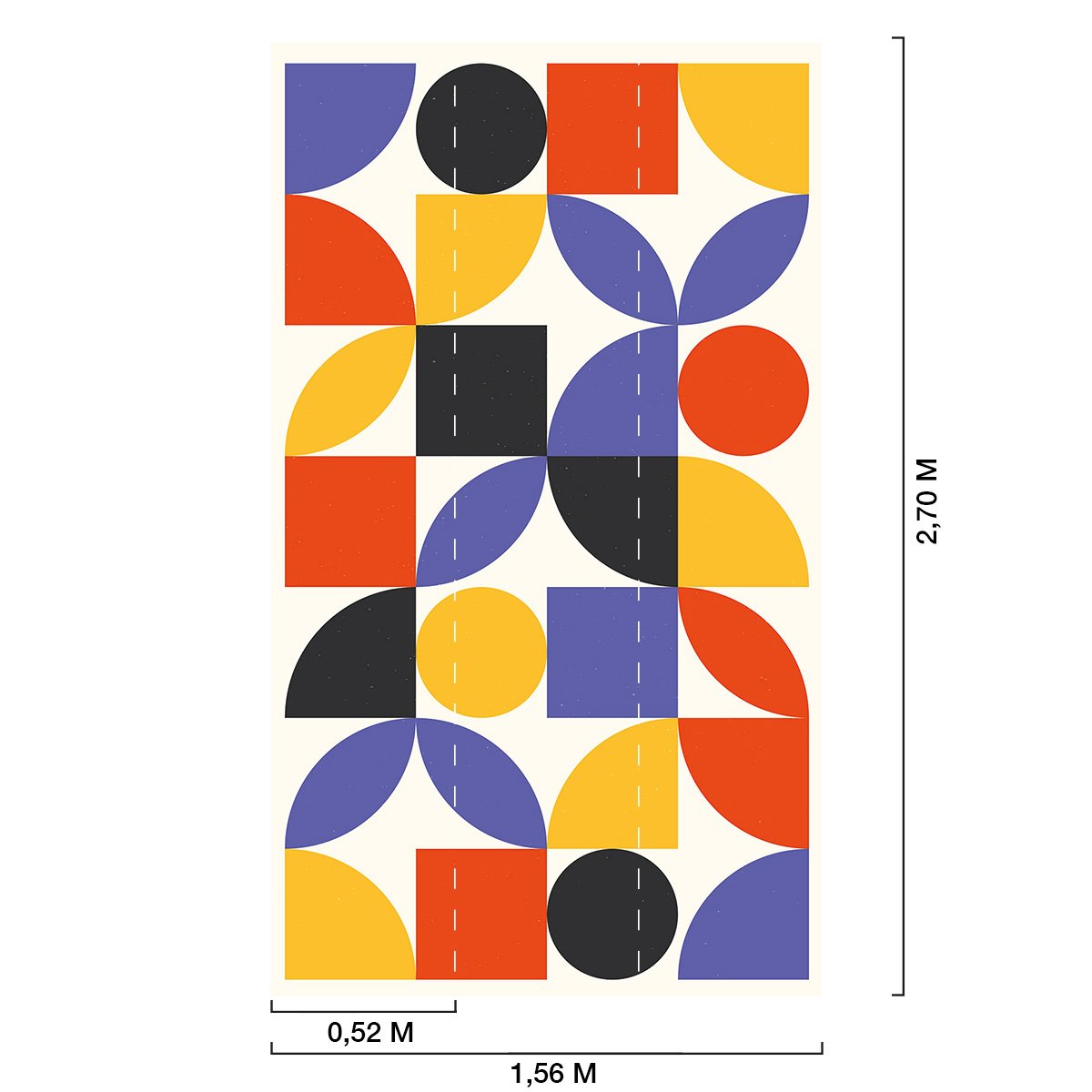 Papier peint, funky bleu, HEXOA
