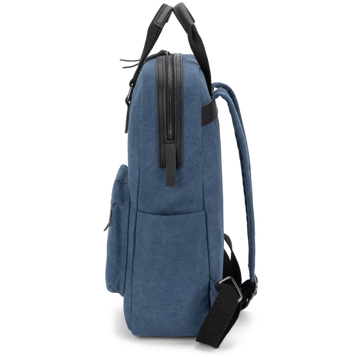 Sac à dos en toile et cuir DUGOMMIER denim, OH MY BAG
