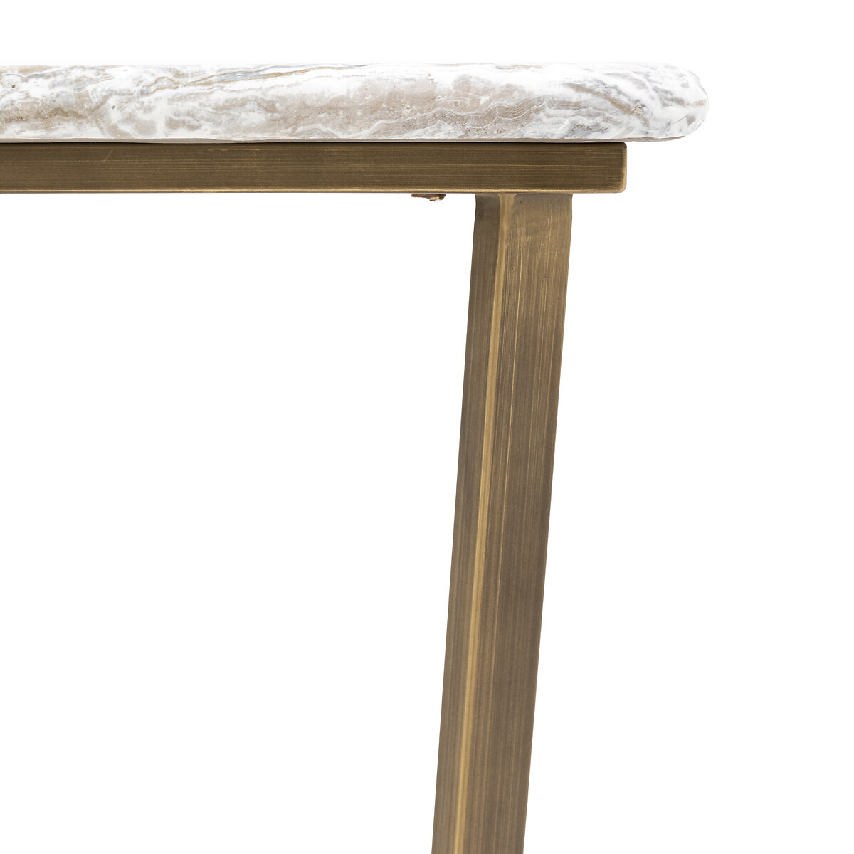 Luxor Faux Marble Console Table brown marble, ÉDITÉ