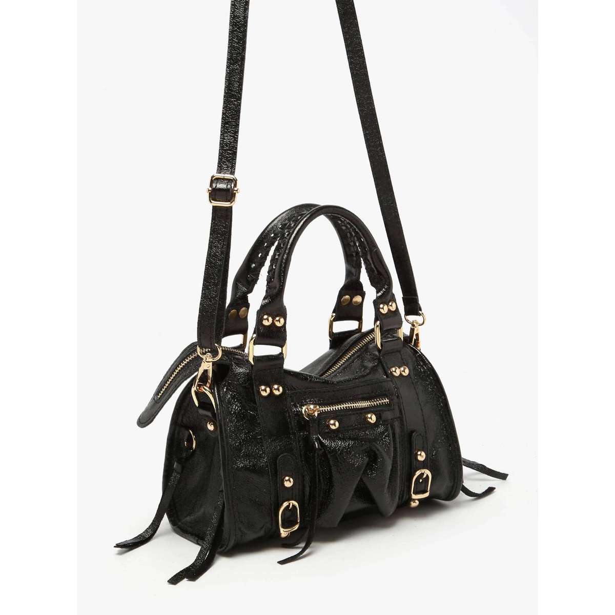 Sac bandoulière Nine cuir nero, MILANO