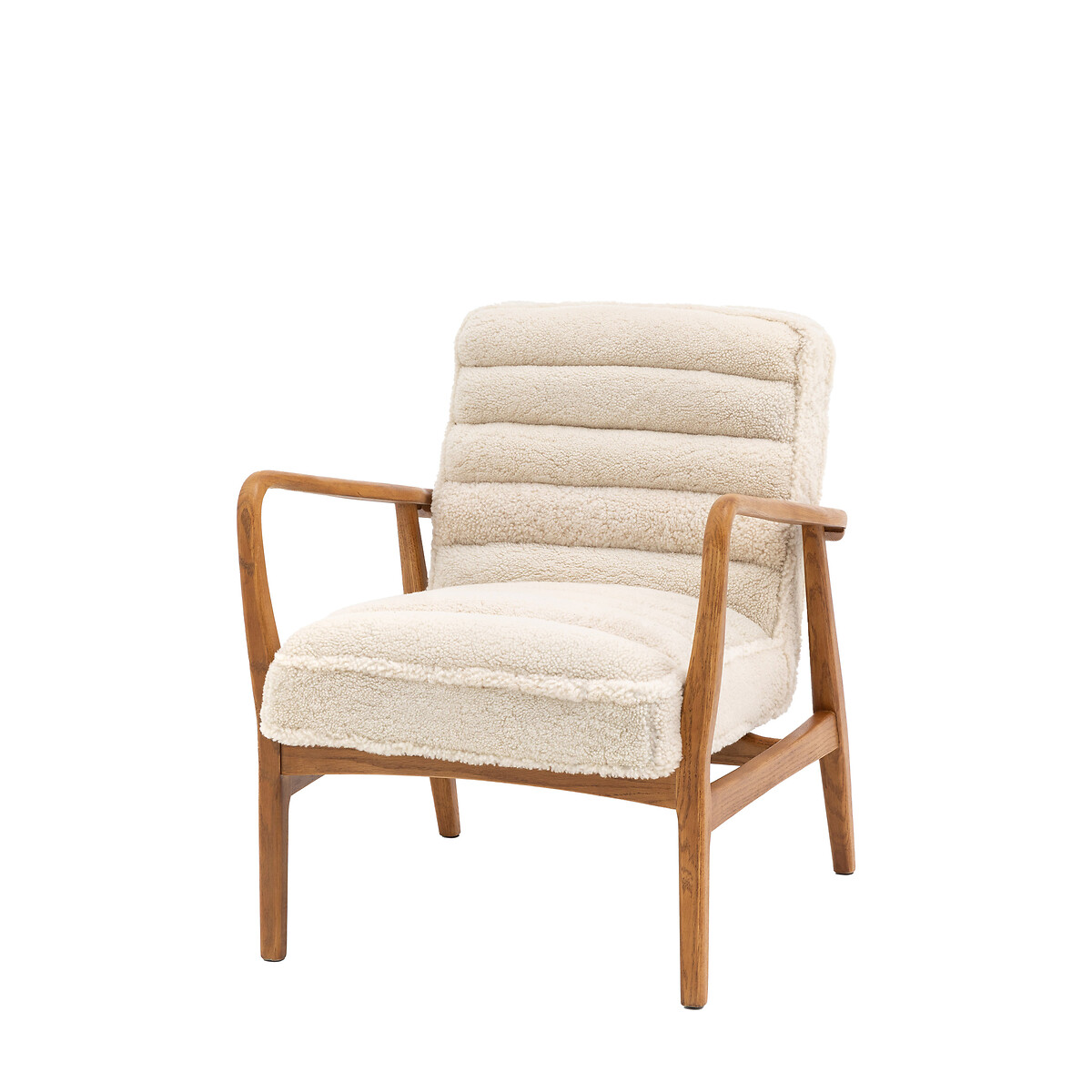 Fairfield Mid-Century Sheepskin Armchair with Solid Wood Frame cream, ÉDITÉ