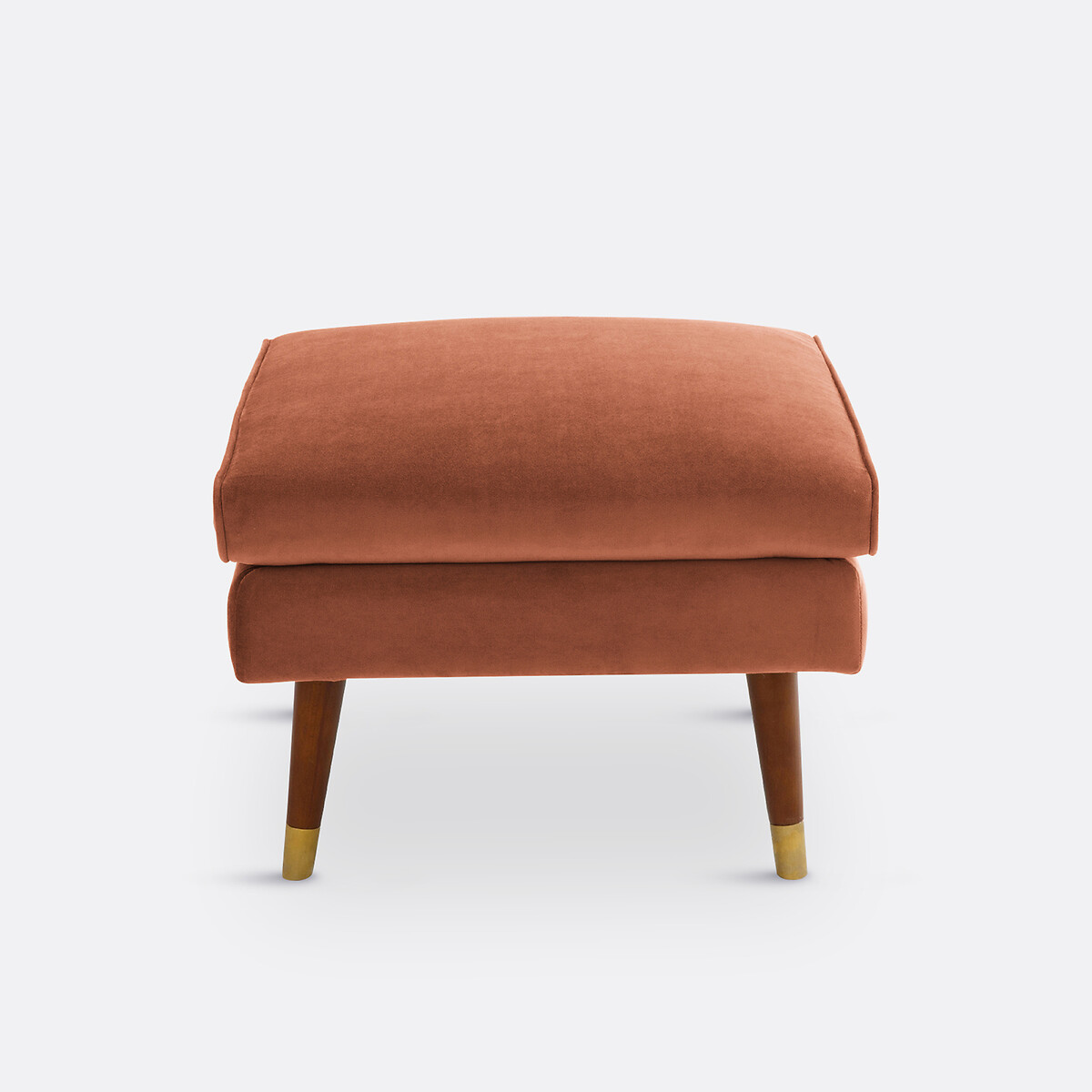 Pouf en velours (Y) terracotta, LA REDOUTE INTERIEURS