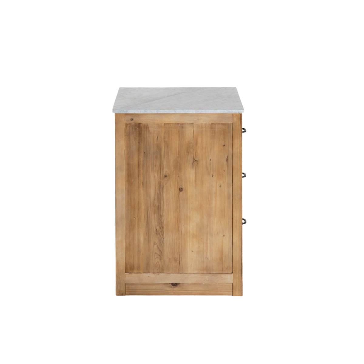 Meuble bas de cuisine en bois recyclé EPURE bois clair, MADE IN MEUBLES