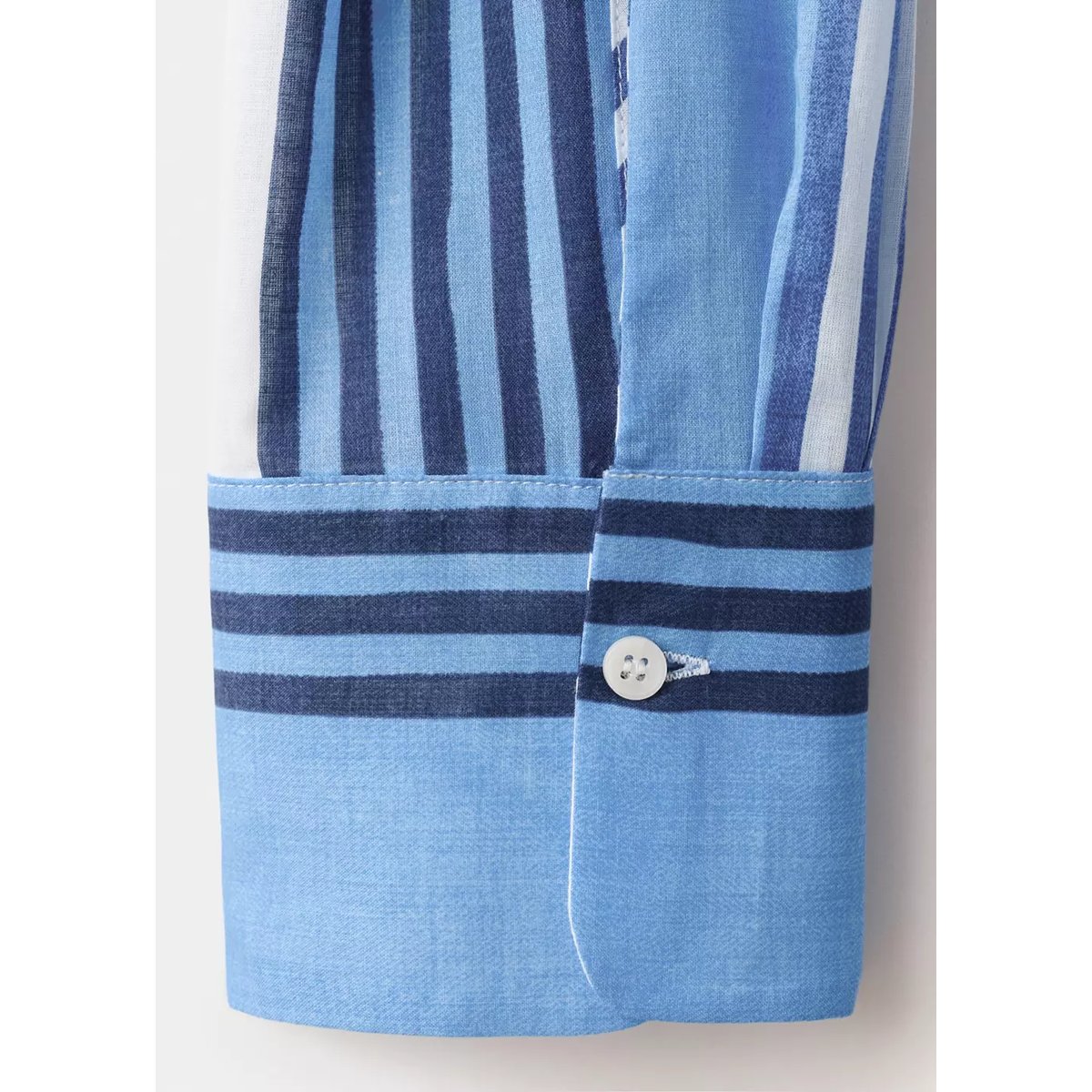 Chemise 100 % coton rayures bleu, MANGO