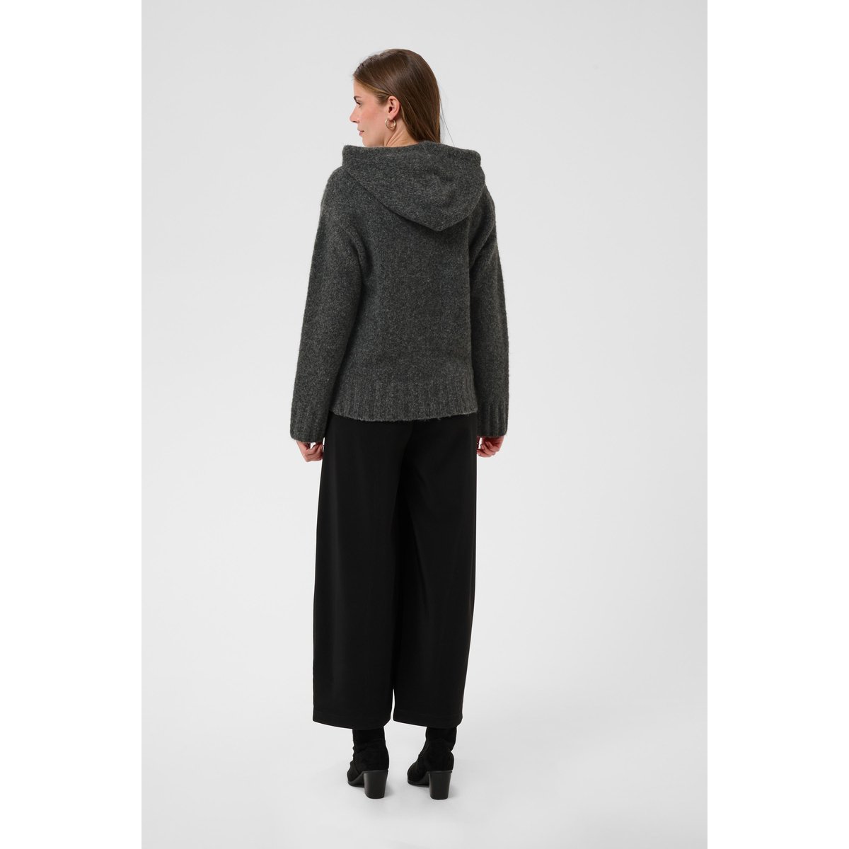 Pullover tricoté gris grey melange, CREAM