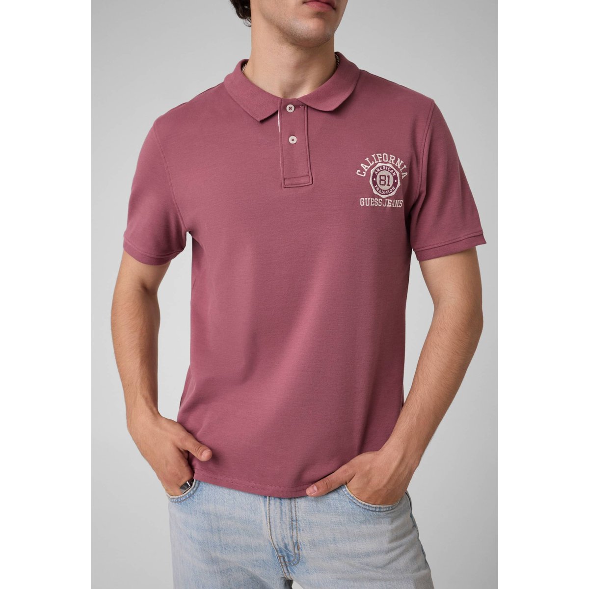 Polo Avec Logo rouge foncé, GUESS