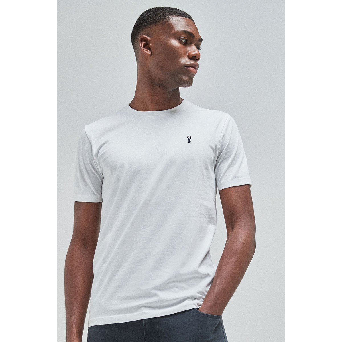 T-shirt Motif Cerf Coupe Standard blanc, NEXT