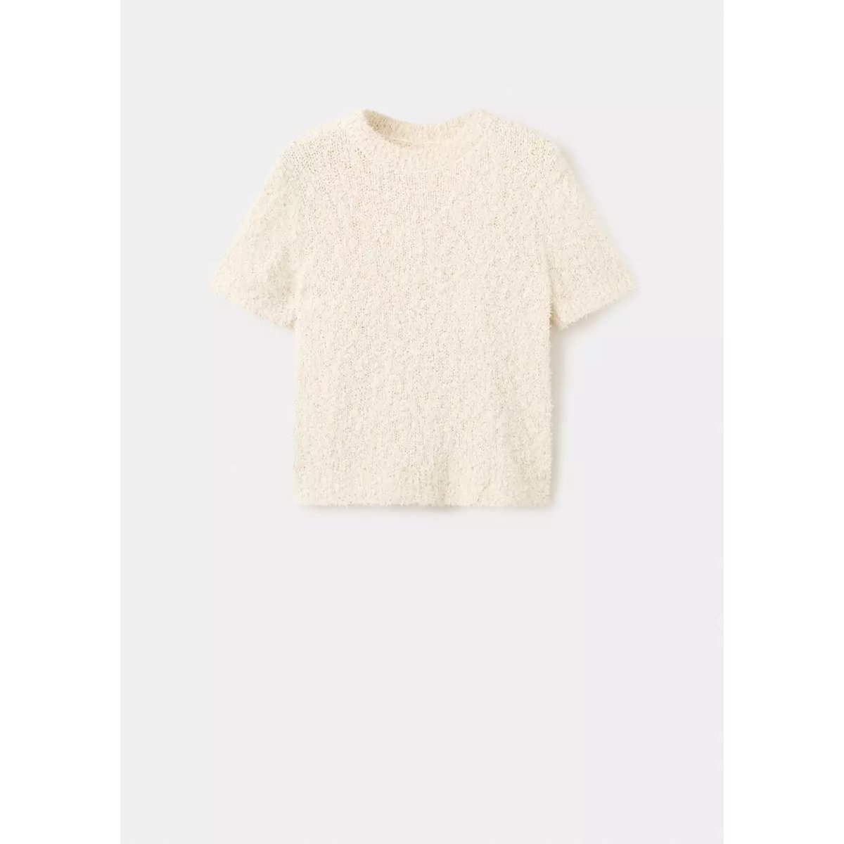 Pull-over manches courtes écru, MANGO