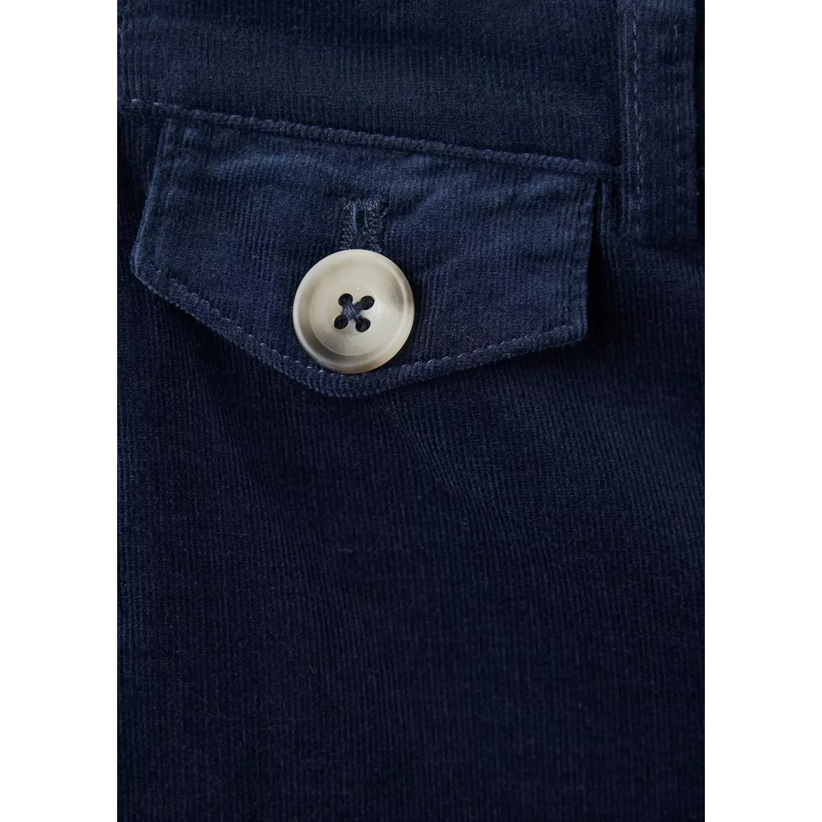 Pantalon droit velours côtelé bleu marine, MANGO KIDS