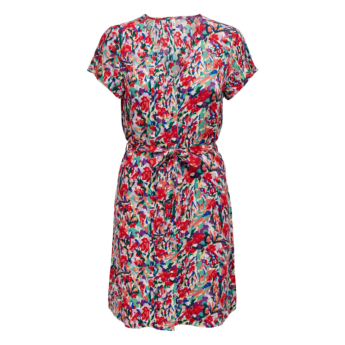 Robe imprimée, à nouer imprimé fleur, ONLY
