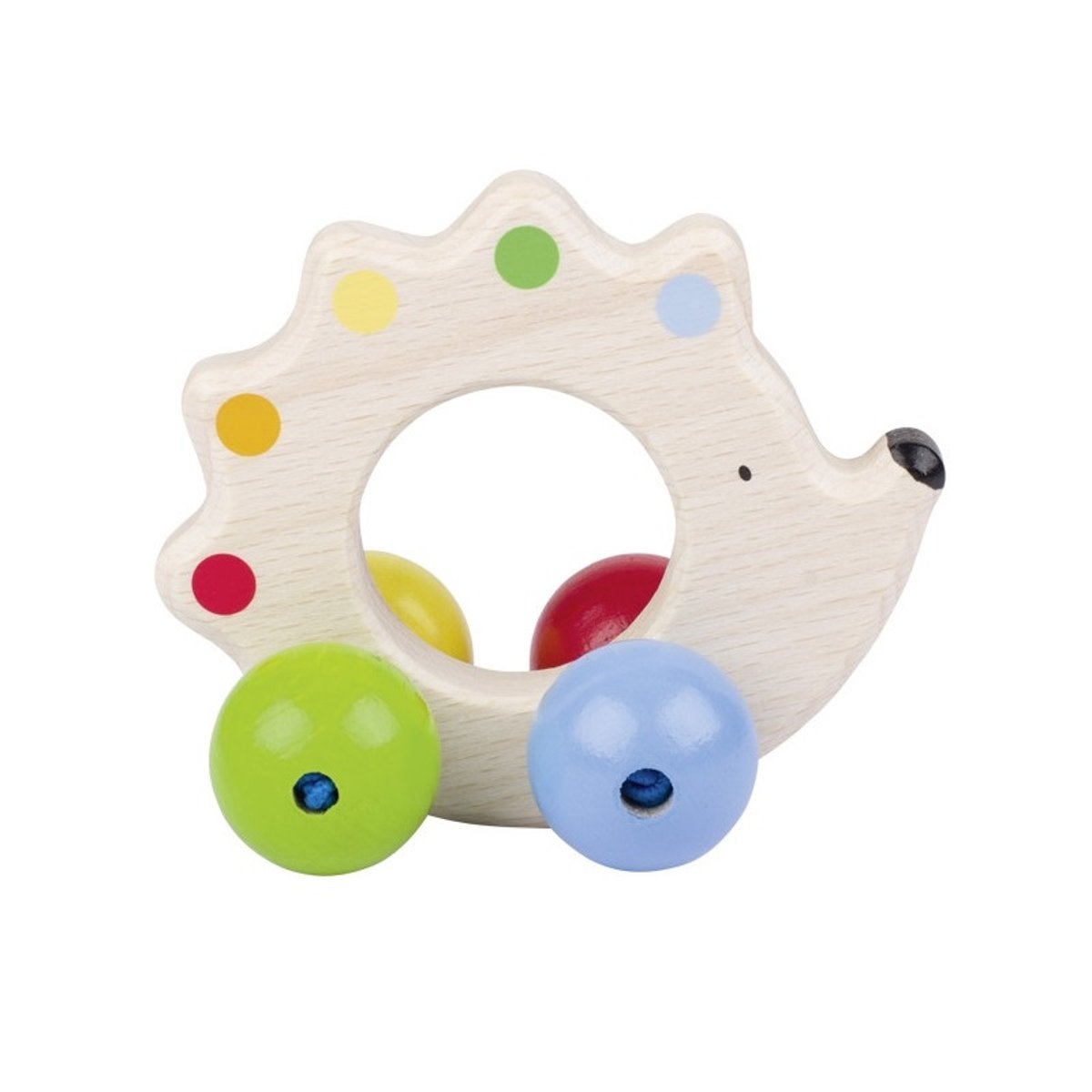 Hochet hérisson avec perles beige, GOKI