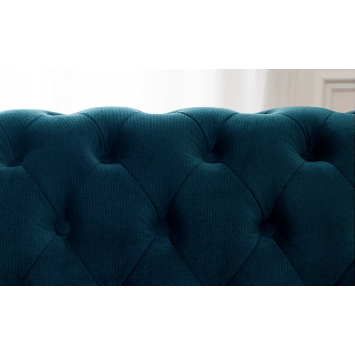 Canapé d'Angle réversible 5 places - WILLIAM bleu canard, BEST MOBILIER