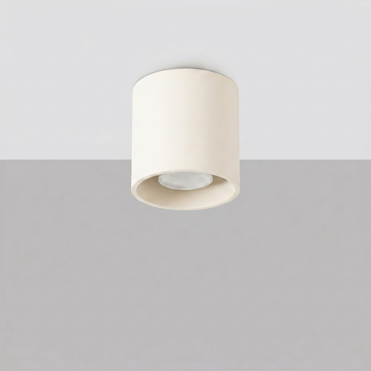 Plafonnier Aluminium Beige GU10 1 Orbis beige, EDEN