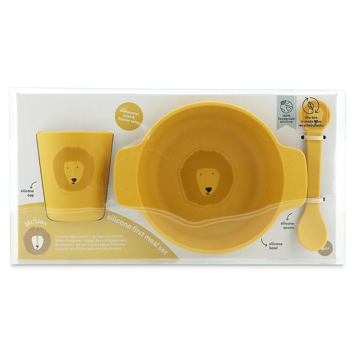 Set repas en silicone Mr Lion jaune, TRIXIE
